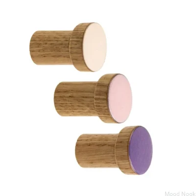 Настенная вешалка Simple Wooden Эмалированная Голубо-Масло Бесцветная Полуматовая