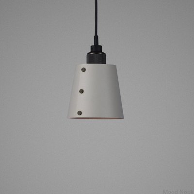 1.0 Hooked S 2 m stålgrå med taklampa i bränd brons