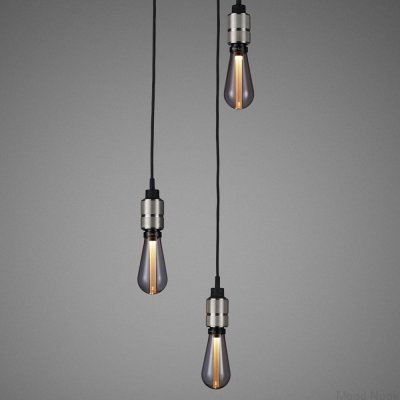 Ljuskrona utan skärmar 3.0 Krokmonterad 2.6 m Stål Silver