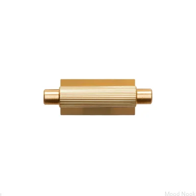 Möbelknopp med T-Bar Arpa Plate, Aluminium, Guld, Borstad