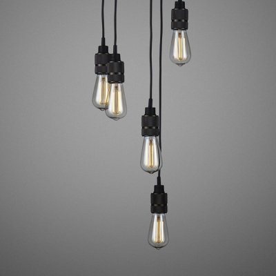 Ljuskrona utan skärmar 6.0 Krokmonterad 2.6 m Mässing Bränd brons