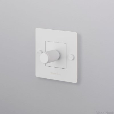 LED-dimmer Cross 1G 100W stålvit europeisk standard