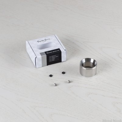 Dekorativ lampsats Avgasdetalj Linjär Stål Silver