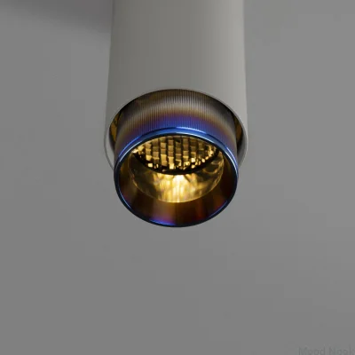 Dekorativt set för Exhaust Detail Linear Steel-lampan i bränt stål