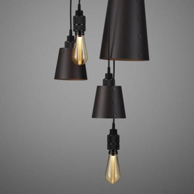 Ljuskrona med skärmar 6.0 Krokformad 2 m Stål Grafit med Bränd Brons