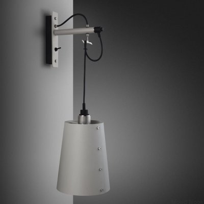 Hooked Cross L vägglampa stålgrå med silver