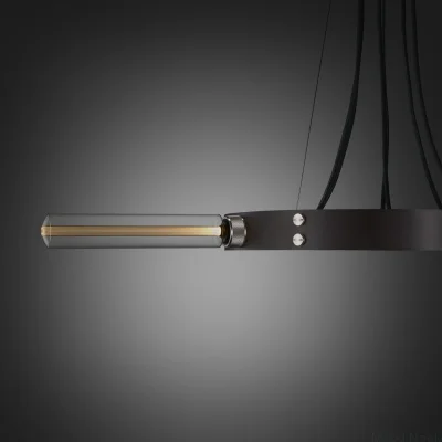 Hero 3 m ljuskrona med justerbara överhäng, grafitstål och silver