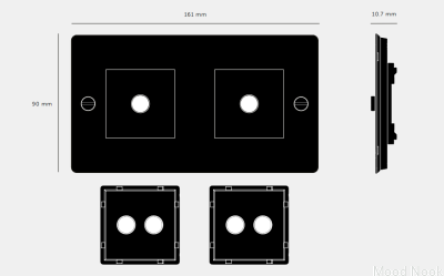 Ram med fyllning Horisontell platta 2G Mässing Europeisk standard