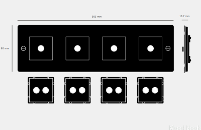 Ram med fyllning Horisontell platta 4G stål Silver Europeisk standard