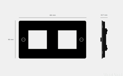 Ram utan fyllning Universalplatta 2G Stål Svart Europeisk standard