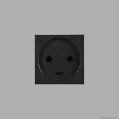 Enkel modulär sockel Typ K Dansk 45mm Svart Europeisk Standard