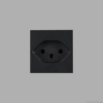 Enkel modulär uttag Typ J Schweizisk 45mm Svart Europeisk Standard