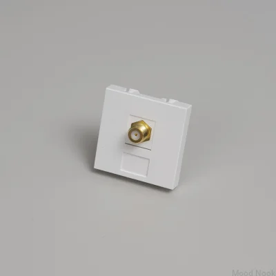 TV/SAT-modul Typ F Hona 45 mm Vit Europeisk Standard