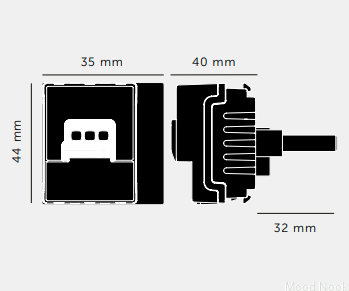Dimmer LED 250W Multipunkt Retraktiv Svart Europeisk Standard Dimmermodul