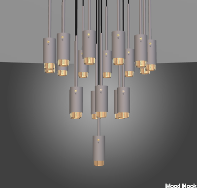 Klassisk avgasgrå ljuskrona (valbar på begäran)