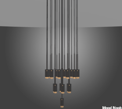 Klassisk hängande avgasljuskrona i grafit (tillgänglig på begäran)