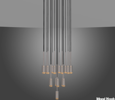 Klassisk hängande ljuskrona avgasgrå (tillgänglig på begäran)