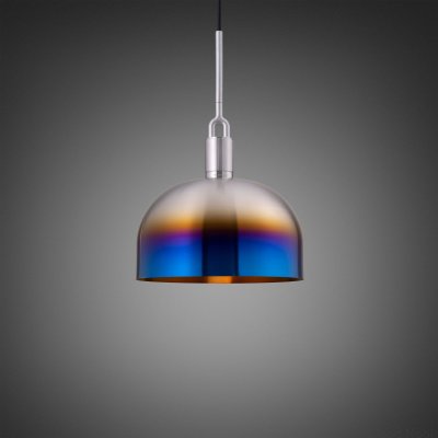 Gaffelformad L-formad pendellampa med bränt stållock