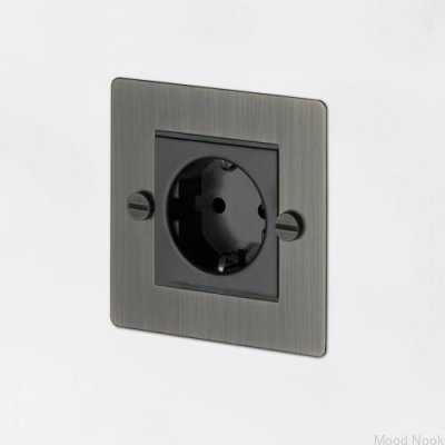 Enkeluttag Typ C Euro 1G Mässing Bränd brons Brittisk standard