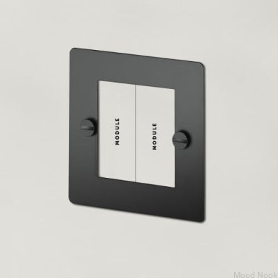 Europlåt 1G Svart stål Dubbelram Brittisk standard