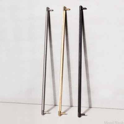 Garderobskors 724 stål silverförlängt möbelhandtag