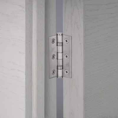 Gångjärn för dörr 76 x 51 x 2 mm stål silver (set om 2)