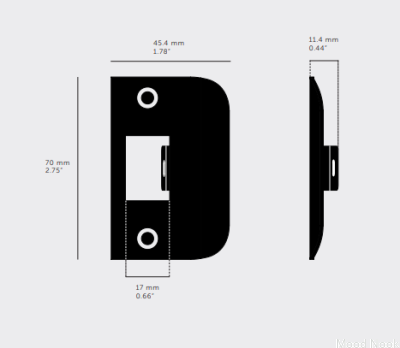 Slutbleck för standarddörrar typ D Slutbleck Stål Rödgods