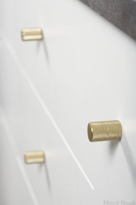 Möbelknopp Graf Guld Borstad Bright