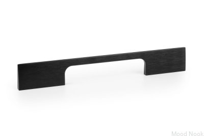 Tirador alargado para mueble Peak 192, aluminio negro cepillado