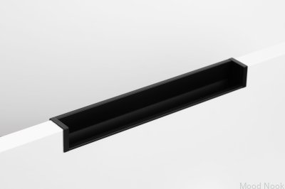 Tirador para mueble empotrable Hexxa 200. Aluminio negro