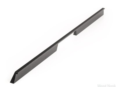 Avlångt möbelhandtag Skena 576 Aluminium Svart Borstad