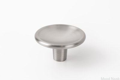 Möbelknopp Skiva 38 Borstad Nickel