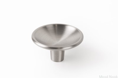 Möbelknopp Skiva 50 Borstad Nickel
