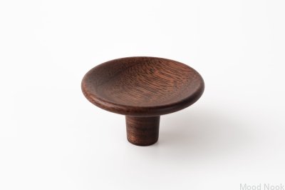 Gałka meblowa Disc 38 Drewniana Orzech Włoski