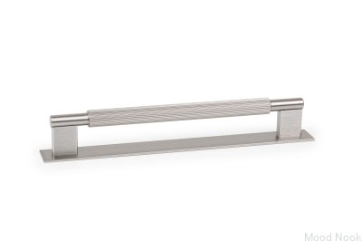 Längsgående möbelhandtag med Arpa Plate 192, Aluminium, Silver, Borstad