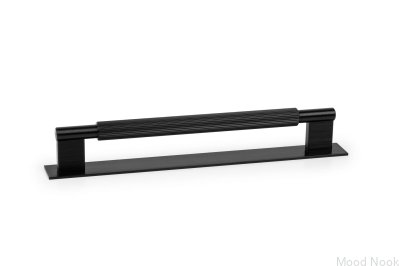 Längsgående möbelhandtag med Arpa Plate 192 Aluminium Svart Borstad