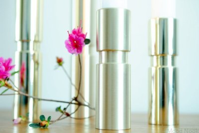 Świecznik Cylinder -  Polerowana Stal Nierdzewna 30X100