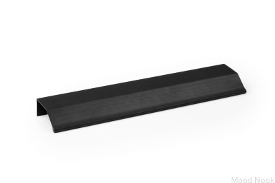 Wing 128 Aluminum Black Brushed edge furniture handle