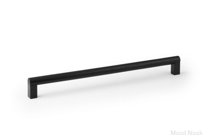 Eto 320 träsvart med avlångt möbelhandtag i svart aluminium