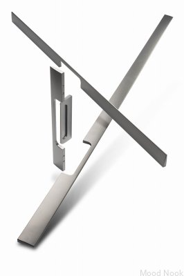 Peak 64 Aluminium Borstad Silver Avlångt Möbelhandtag