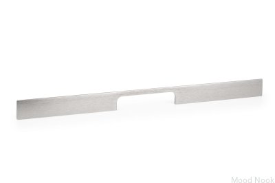 Peak 448 aluminium Borstad silver avlångt möbelhandtag