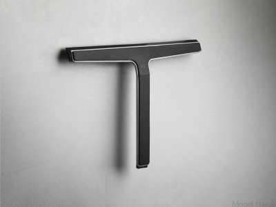 Limpiador de agua para ventanas y cabinas de ducha 7030 Negro con acero cepillado