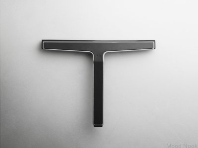 Limpiador de agua para ventanas y cabinas de ducha 7030 Negro con acero cepillado