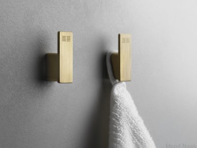 Colgadores de pared 7072 Recubrimiento PVD Oro (2 piezas)