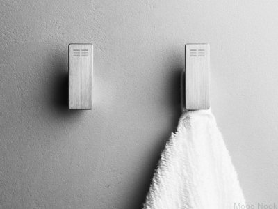 Colgadores de pared 7070 Acero cepillado (2 piezas)