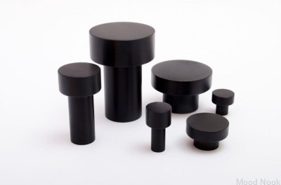 Möbelknopp Dot 50 Svart aluminium