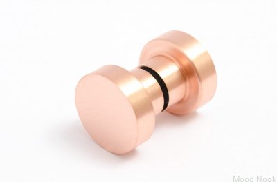 Двусторонняя дверная ручка Dot 30, матовая медь, неокрашенная