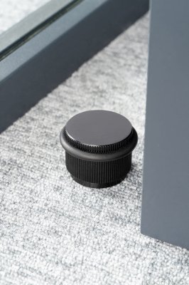 Tope de puerta de suelo Arpa Negro