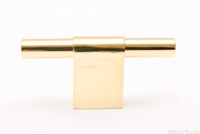 Мебельная ручка T-Bar Line 12 Gold Brass Polished Неокрашенный