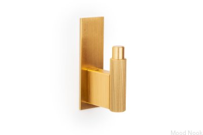 Vägghängare med dyna Arpa Plate Aluminium Guld Brushed Dark Eco